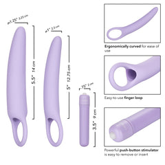 Dr Laura Berman Isabelle Vibrating Silicone Dilator Set Of 2 - - Clit Ticklers and Pulsators