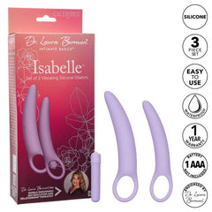 Dr Laura Berman Isabelle Vibrating Silicone Dilator Set Of 2 - - Clit Ticklers and Pulsators