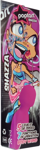 Poptart Shazza Rechargeable Vibrating Body Wand Massager Purple - - Body Wands