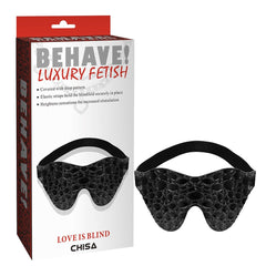 Behave LOVE IS BLIND Classics Bondage Mask Black - - Masks And Blindfolds