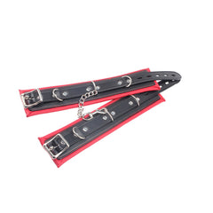 Behave Super Soft BDSM Play Hand Cuffs Red / Black - - Cuffs And Restraints