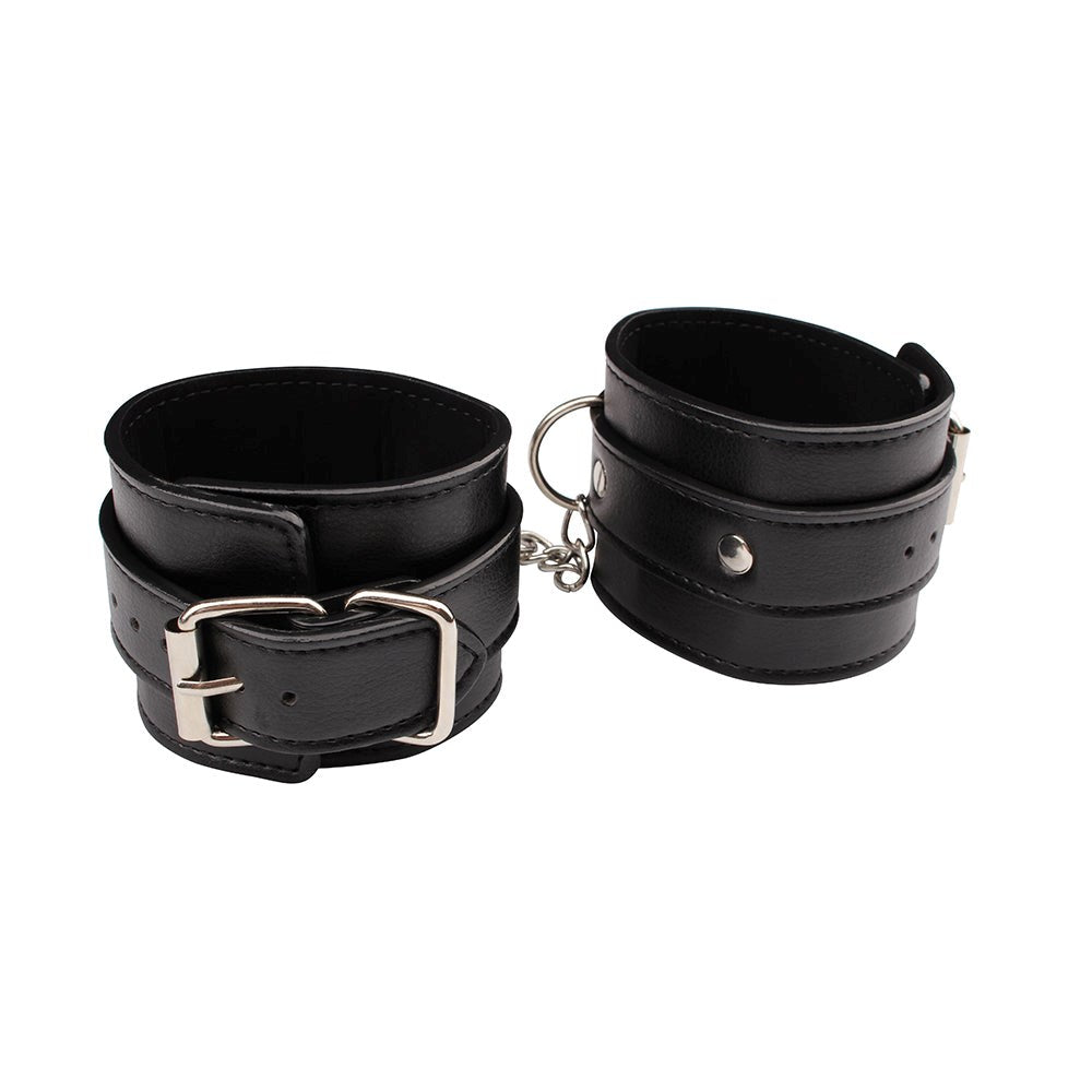 Chisa Behave Adjustable Classic Hand Cuffs Black for Bondage Play - - Cuffs And Restraints