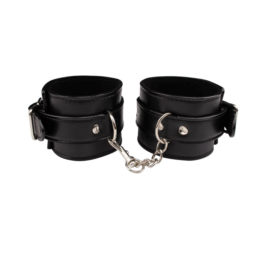Behave Classic Adjustable Bondage Ankle Cuffs Black - - Cuffs And Restraints