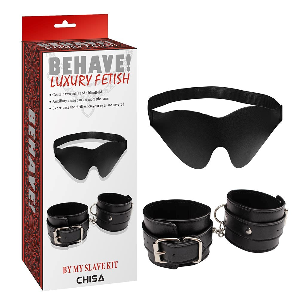 Behave By My Slave Bondage Play Sex Kit Black - - Bondage Kits