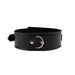 Behave Midnight Fully Adjustable Bondage Collar Black - - Collars and Leads