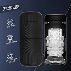 Lust Ripple Temptest Male Masturbator Black - - Masturbators and Strokers