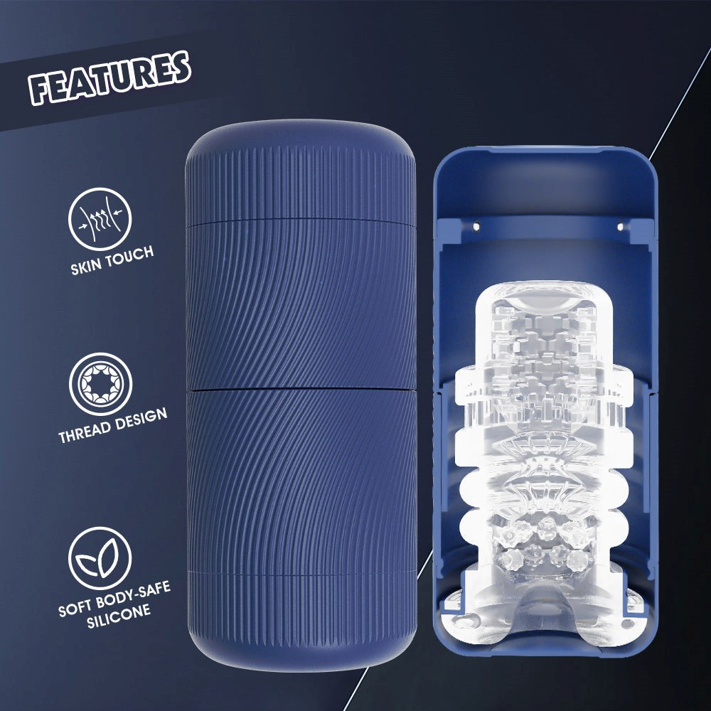 Lust Ripple Phantom Mens Masturbator Blue - - Masturbators and Strokers