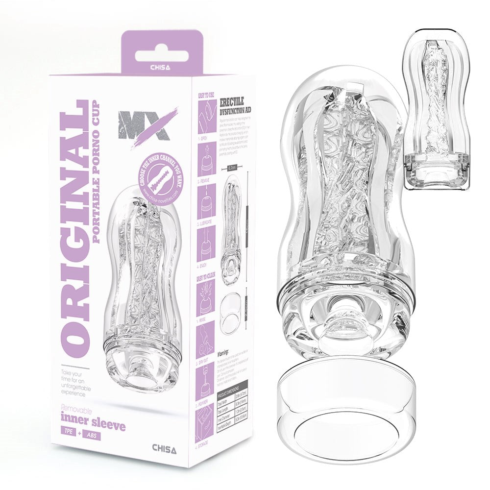 MX Original Portable Porno Phthalate Free Mens Masturbator Cup - - Masturbators and Strokers