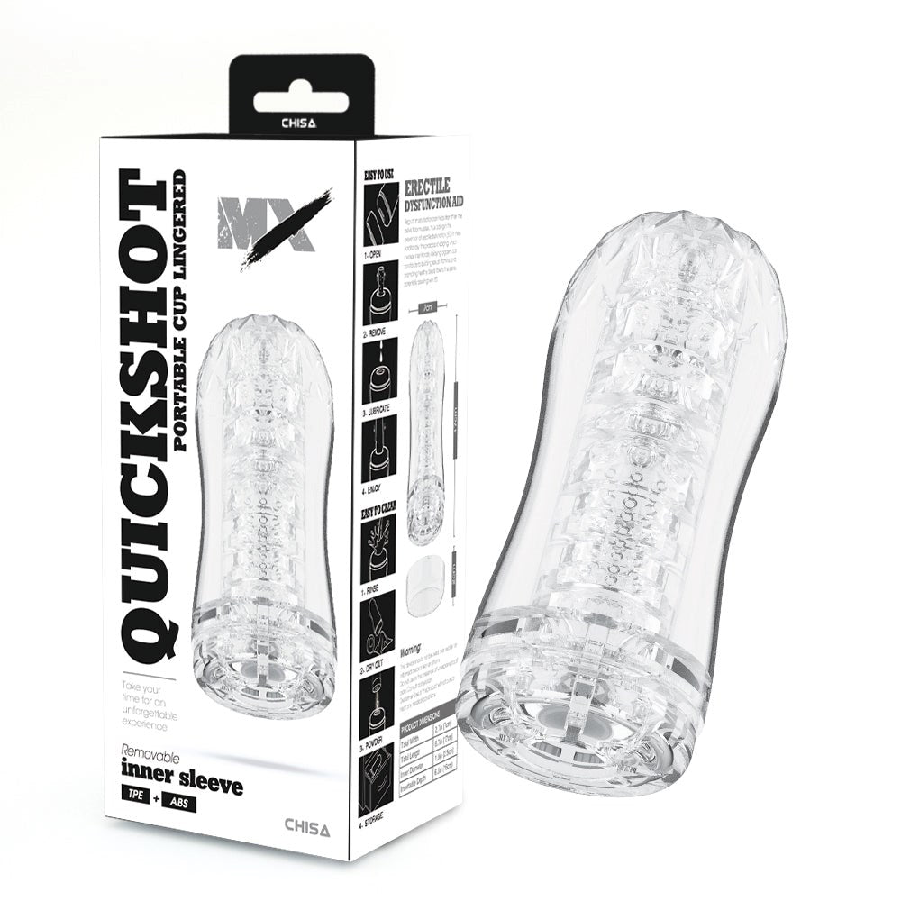 Chisa MX Quickshot Portable Cup Lingered Automatic Male Stroker Masturbator - - Masturbators and Strokers