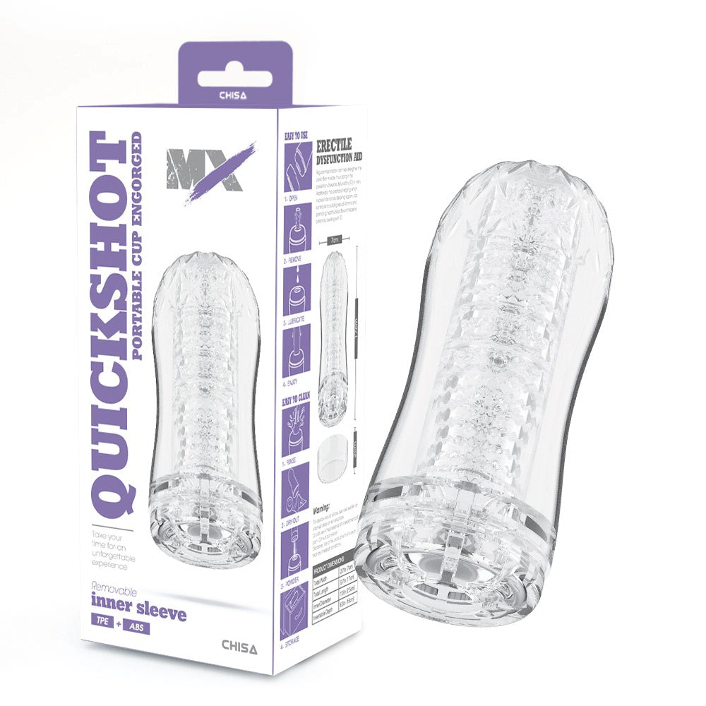 MX Quickshot Portable Cup Engorged Mens Pleasure Masturbator - - Masturbators and Strokers