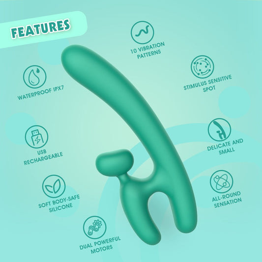 Lust Ripple Hriendyri Personal Adult Massager Teal - - Personal Massagers