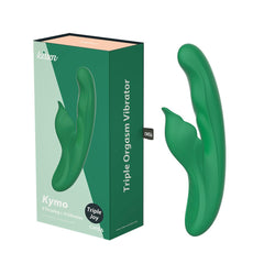 Kissen Kymo Triple Orgasm Rabbit Vibrator Green - - Rabbit Vibrators