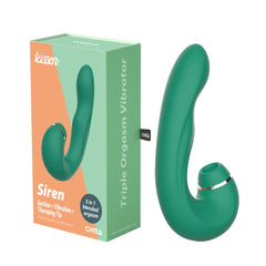 Kissen Siren Clitoral Suction Adult Massager Teal - - Clit Ticklers and Pulsators