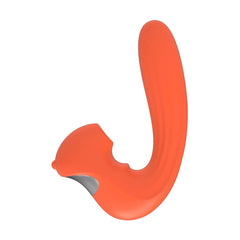 Kissen Kraken 5 Suction Pattern Clitoral Vibrator Orange - - Clit Ticklers and Pulsators