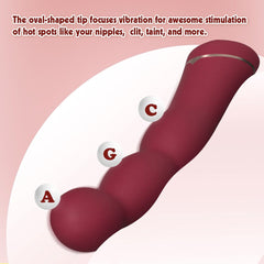Lust Ripple Lapper Multi Function G Spot Vibrator Burgundy - - G-Spot Vibrators