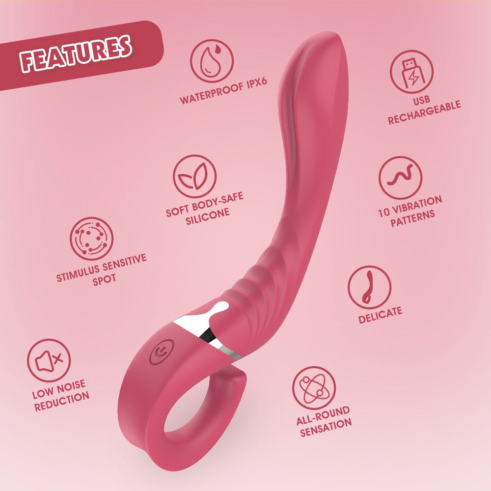 Lust Ripple Cavort 10 Function G Spot Vibrator Pink - - G-Spot Vibrators