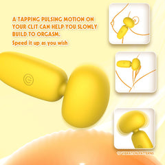 Lust Ripple Buster 10 Function Vibrating Body Wand Massager Yellow - - Body Wands