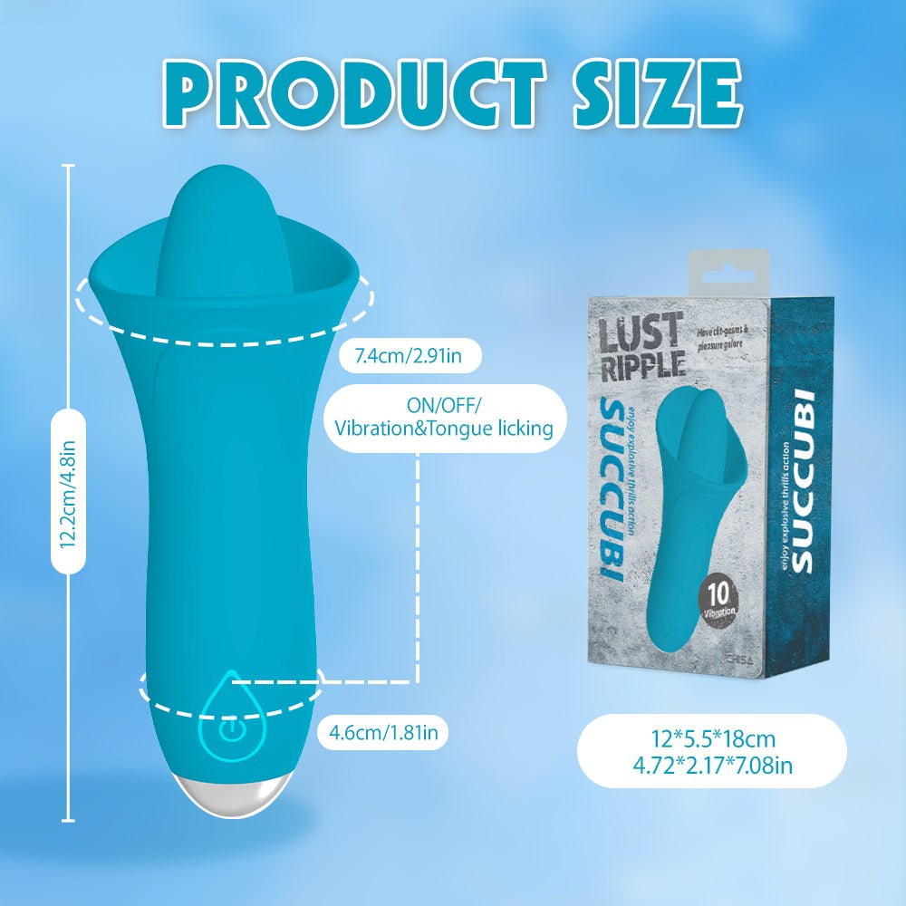 Lust Ripple Succubi 10 Function Clitoral Stimulator Blue - - Clit Ticklers and Pulsators