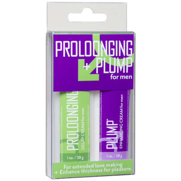 Doc Johnson Proloonging and Plump Male Delay Cream For Men 2 Pack - - Delay and Excite Sprays
