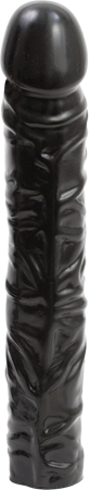 Doc Johnson Classic Textured Veins Realistic Dong 10 Inch Black - - Realistic Dildos