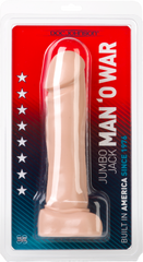 Doc Johnson Jumbo Jack MAN O WAR Realistic Dong White - - Realistic Dildos