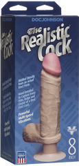 The Realistic Cock ULTRASKYN Realistic Vibrating Dildo 8 Inch Vanilla - - Vibrating Dildos