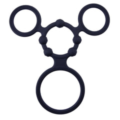 Enduring Silicone Triple Ring With Ball Stretcher - - Ball Stretchers and Crushers