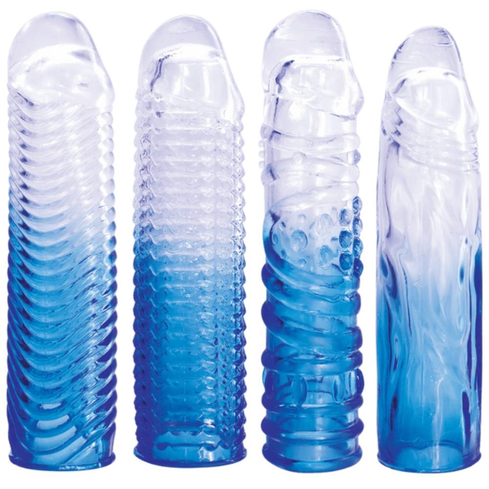 NANMA Corporation Massive 4 in 1 Soft Male Penis Extension Sleeve TPE Material - - Penis Sleeves and Extenders