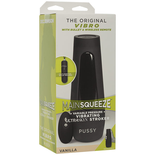Main Squeeze The Original Vibro Pussy Masturbator With Bullet & Wireless Remote - - Masturbators and Strokers