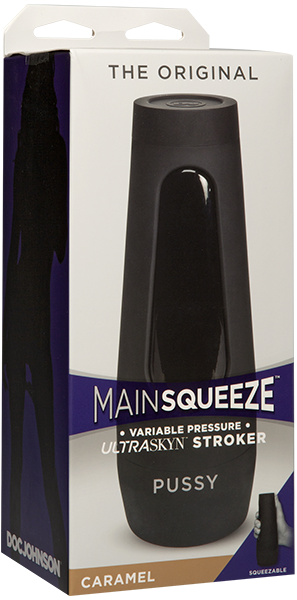 Main Squeeze The Original Pussy Variable Pleasure Ultraskyn Stroker Caramel - - Masturbators and Strokers