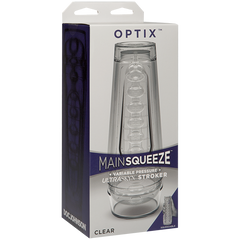 Main Squeeze OPTIX Uniquely Textured ULTRASKYN Male Masturbator Crystal Blue - - Masturbators and Strokers