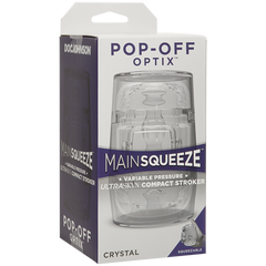 Main Squeeze Pop-off Optix Realistic Male Stroker Clear - - Masturbators and Strokers