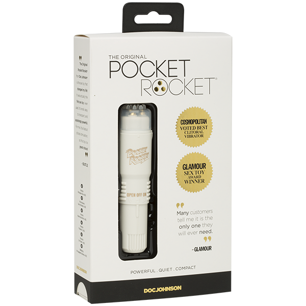Pocket Rocket The Original Vibrating Body Wand Massager White - - Body Wands