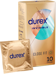 Durex Invisible Close Fit Thin Condoms 10 Piece - - Condoms