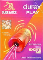 Durex Play Slide & Ride Textured Male Masturbation Sleeve - - Masturbators and Strokers