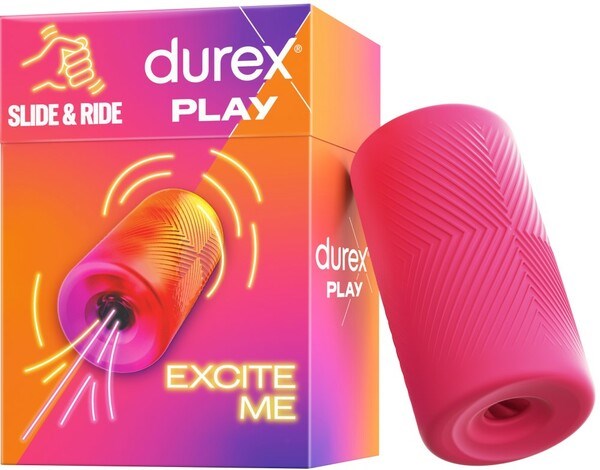 Durex Play Slide & Ride Textured Male Masturbation Sleeve - - Masturbators and Strokers