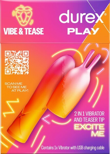 Durex Play Vibe & Tease 2 In 1 G Spot Vibrator & Teaser Tip - - G-Spot Vibrators