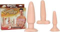 Excellent Power Vanilla Dip Butt Plugs Set Flesh - - Butt Plugs