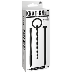 Knot Knot Nail Silicone Urethral Sounding Kit Black - - Urethral Sounds