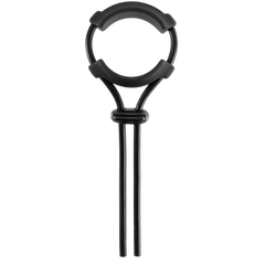 Jet Horny Adjustable Silicone Mens Cock Ornament Black - - Stretchy Cock Rings