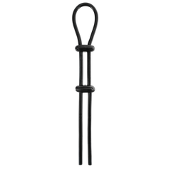 Jet Horny Adjustable Male Cock Ornament with Ball Strap Black - - Stretchy Cock Rings