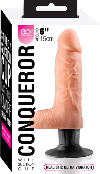 Excellent Power Conqueror Realistic Dildo 6 Inch Flesh - - Realistic Dildos