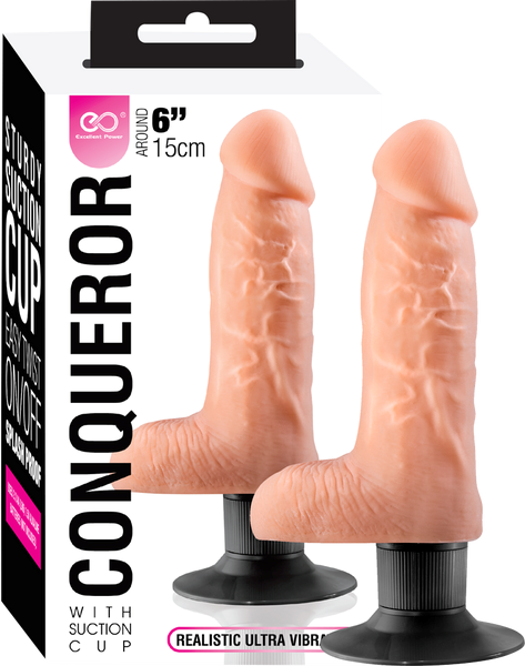 Excellent Power Conqueror Realistic Dildo 6 Inch Flesh - - Realistic Dildos