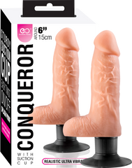 Excellent Power Conqueror Realistic Dildo 6 Inch Flesh - - Realistic Dildos
