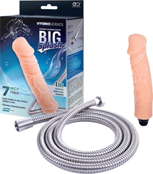 Hydro Series Big Splash Enema System 7 Inch Flesh - - Enemas and Douches