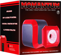 Momantum The Cube Rechargeable Automatic Male Masturbator Red / Black - - Masturbators and Strokers