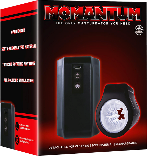Momantum The Hex Rotatic & Thrusting Automatic Male Stroker Black - - Masturbators and Strokers