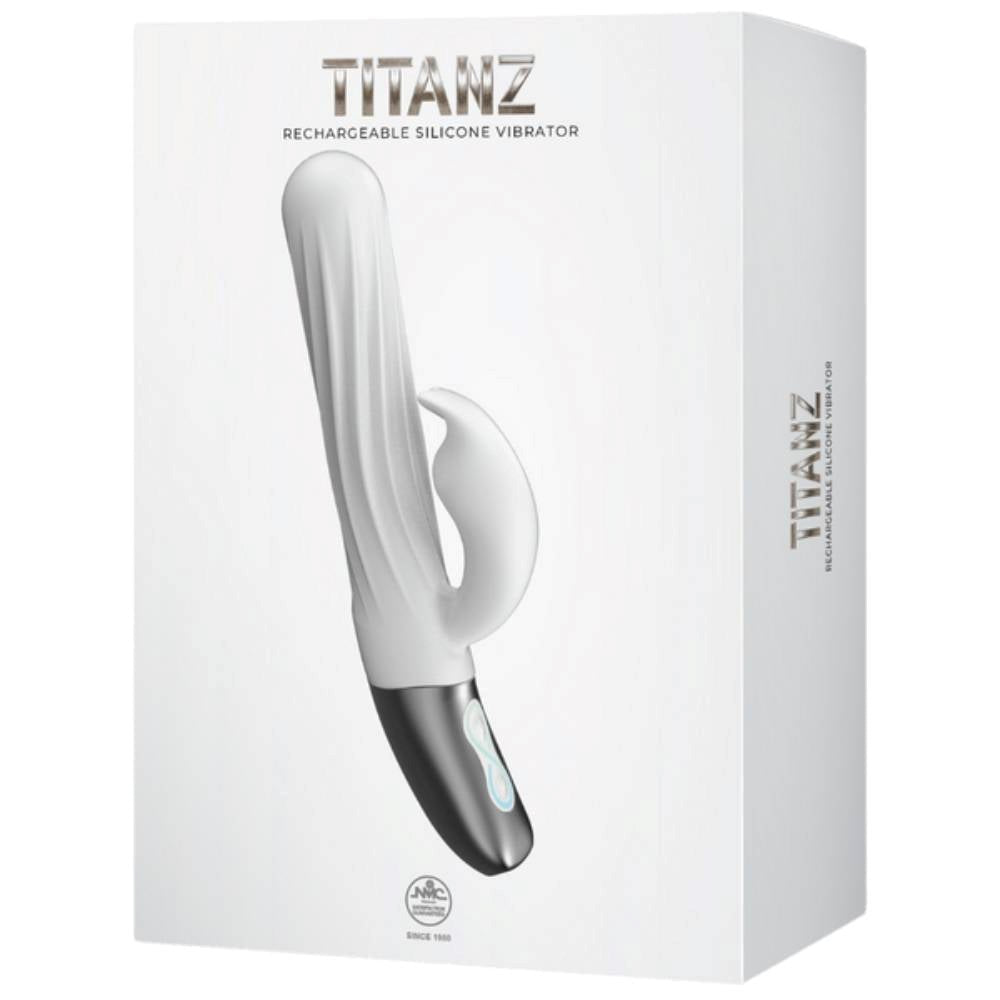 Titanz 10 Functions Thrusting Rabbit Rechargeable Silicone Vibrator - - Rabbit Vibrators