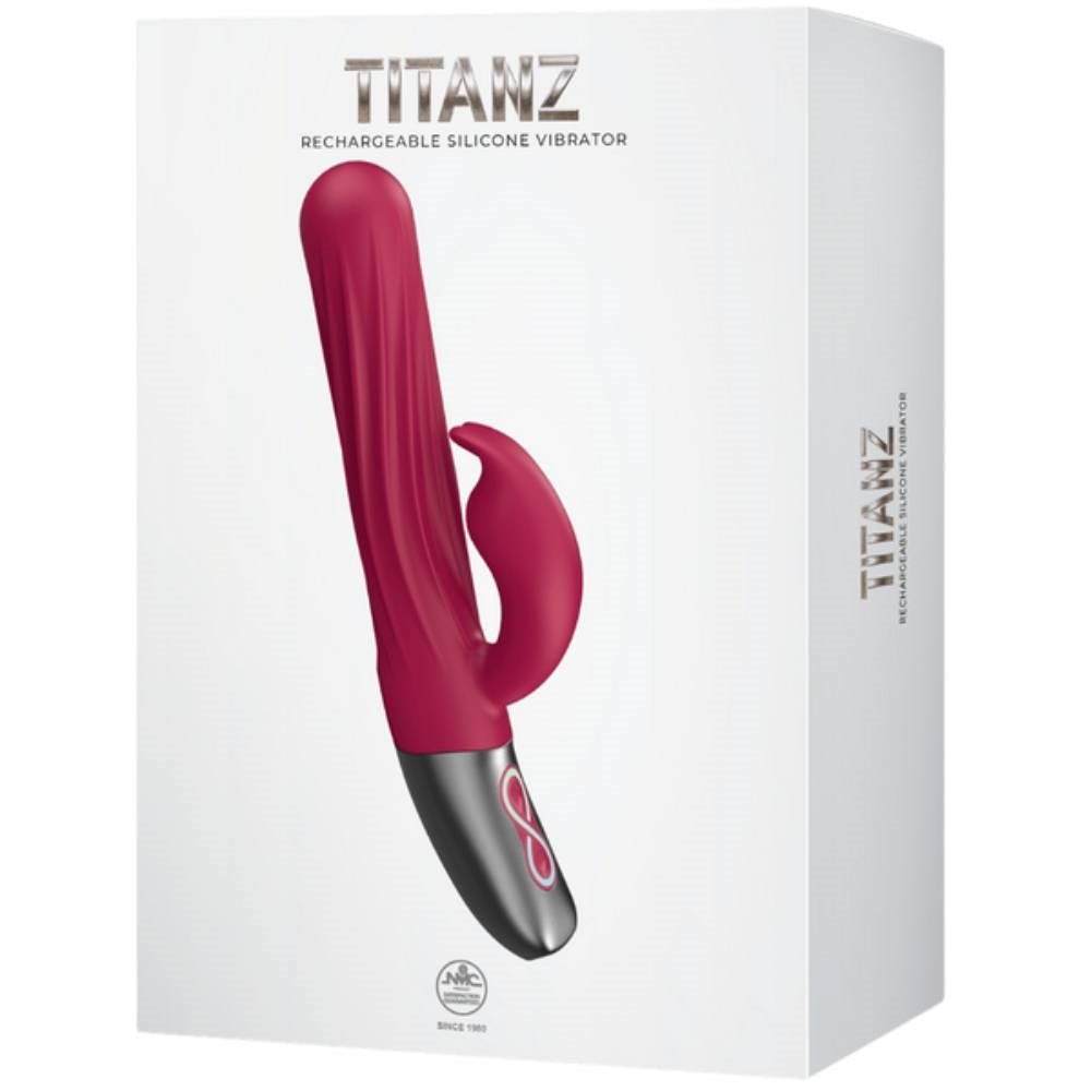 Titanz 10 Functions Thrusting Rabbit Rechargeable Silicone Vibrator - - Rabbit Vibrators