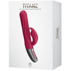 Titanz 10 Functions Thrusting Rabbit Rechargeable Silicone Vibrator - - Rabbit Vibrators